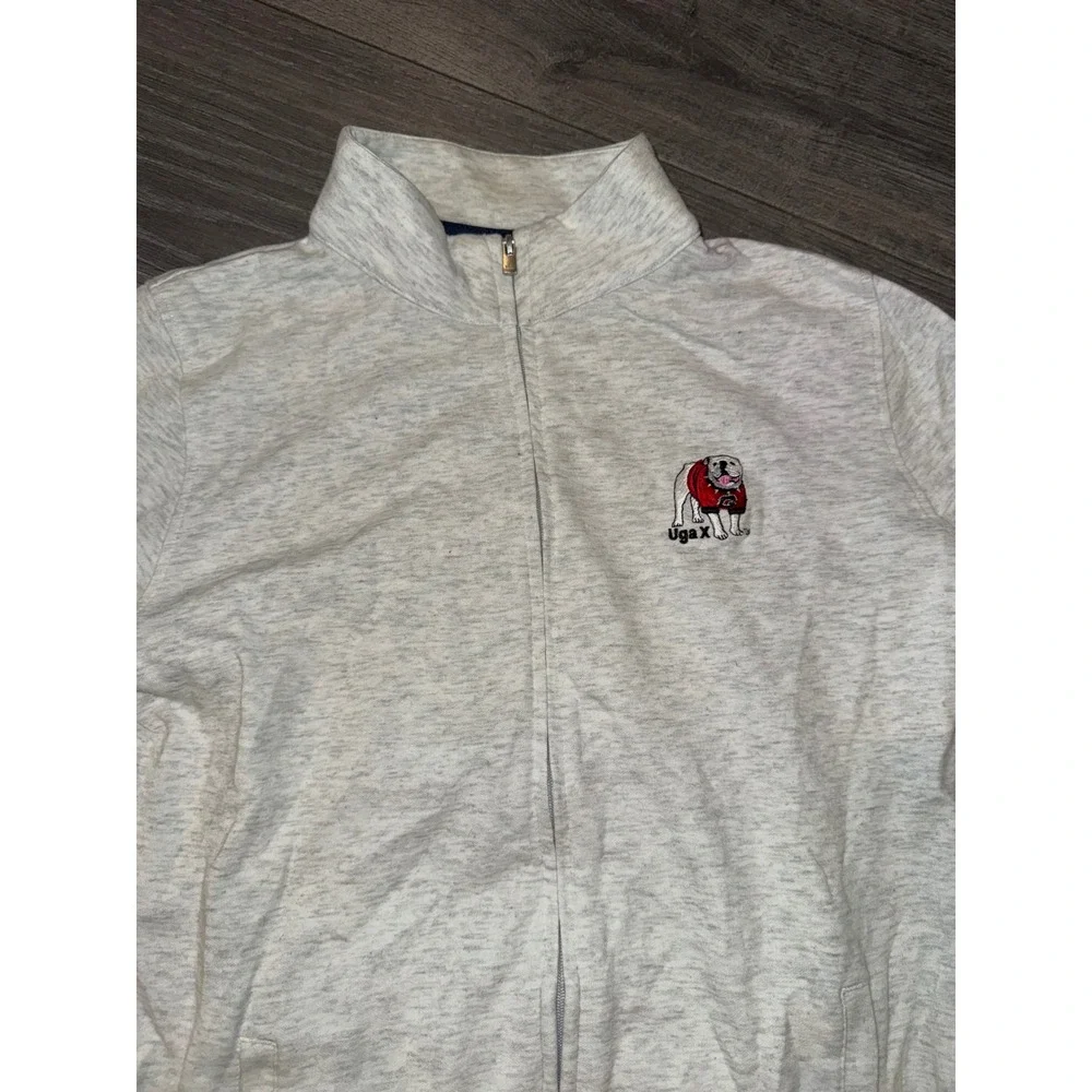 Peter Millar UGA Bulldog Quarter‎ Zip Jacket Mens Medium Gray Full Zip Athletic